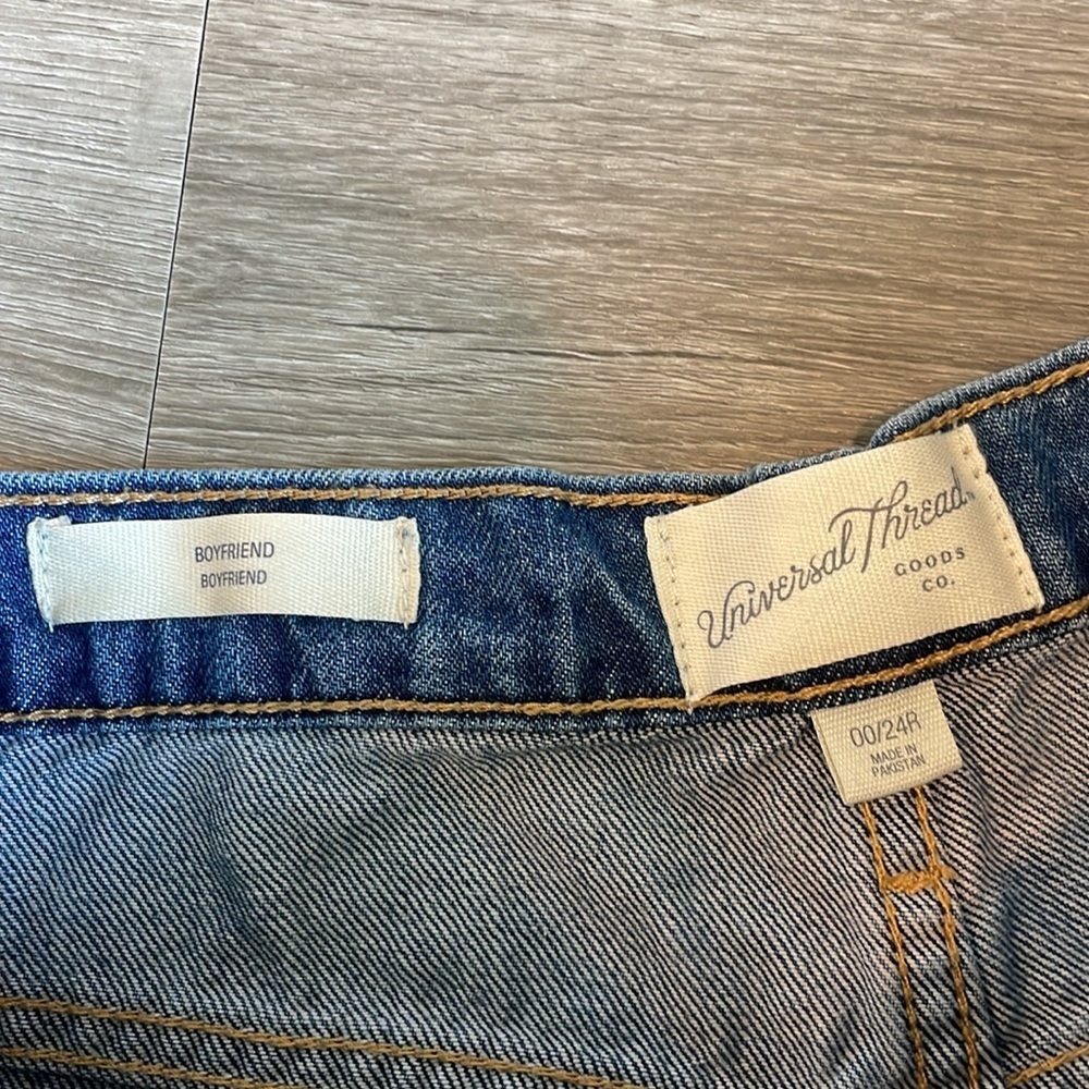 Universal Thread Patchwork Boyfriend Fit Denim Je… - image 3